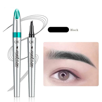 Four-Claw Sketch Eyebrow Pencil Black Brown Gray Liquid Eye Brow Pencil Waterproof Long Lasting 3D Microblading Eyebrow Pen