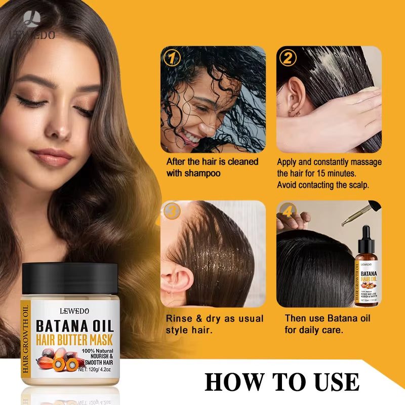 Fast Hair Growth Oil Africa Crazy Traction Alopecia Batana Hair Mask anti Hair Break Hair Strengthener Hair Loss Treatment Spray