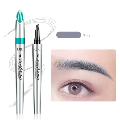 Four-Claw Sketch Eyebrow Pencil Black Brown Gray Liquid Eye Brow Pencil Waterproof Long Lasting 3D Microblading Eyebrow Pen