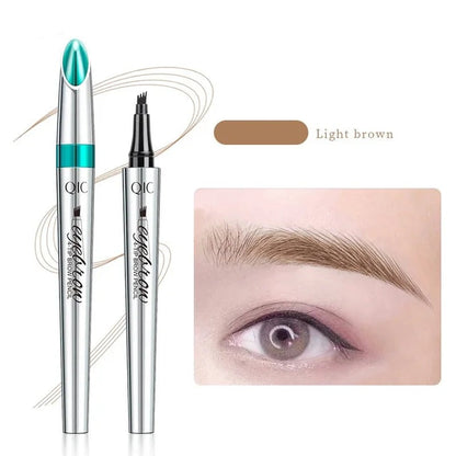 Four-Claw Sketch Eyebrow Pencil Black Brown Gray Liquid Eye Brow Pencil Waterproof Long Lasting 3D Microblading Eyebrow Pen