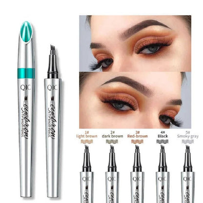 Four-Claw Sketch Eyebrow Pencil Black Brown Gray Liquid Eye Brow Pencil Waterproof Long Lasting 3D Microblading Eyebrow Pen