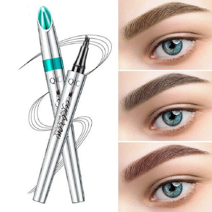 Four-Claw Sketch Eyebrow Pencil Black Brown Gray Liquid Eye Brow Pencil Waterproof Long Lasting 3D Microblading Eyebrow Pen
