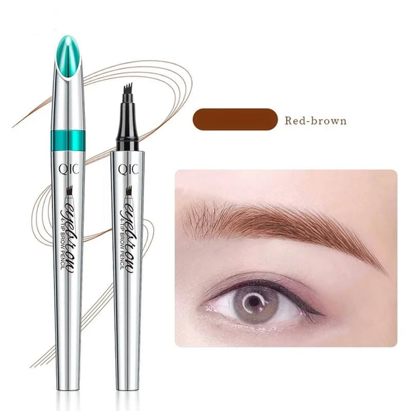 Four-Claw Sketch Eyebrow Pencil Black Brown Gray Liquid Eye Brow Pencil Waterproof Long Lasting 3D Microblading Eyebrow Pen