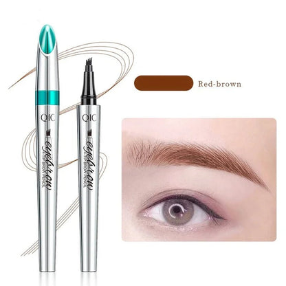 Four-Claw Sketch Eyebrow Pencil Black Brown Gray Liquid Eye Brow Pencil Waterproof Long Lasting 3D Microblading Eyebrow Pen