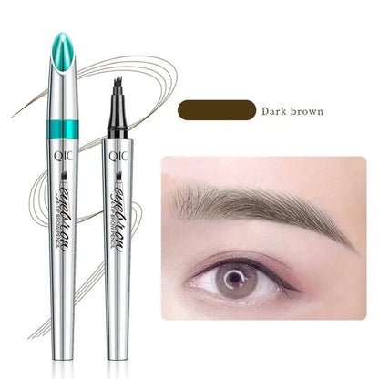 Four-Claw Sketch Eyebrow Pencil Black Brown Gray Liquid Eye Brow Pencil Waterproof Long Lasting 3D Microblading Eyebrow Pen